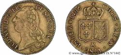 LOUIS XVI Double louis d’or aux écus accolés 1786 Bordeaux
