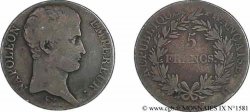 5 francs Napoléon empereur, calendrier grégorien 1807 Turin F.304/22