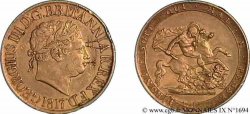 GREAT BRITAIN - GEORGES III Sovereign (souverain) 1817 Londres