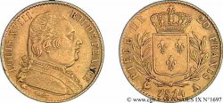 20 francs or Louis XVIII, buste habillé 1814 Paris F.517/2