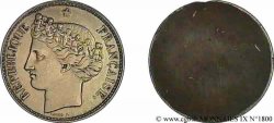 Essai uniface d avers de 5 francs par Barre n.d.  F.- -/