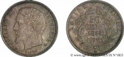50 centimes Napoléon III, tête nue 1858 Paris F.187/9