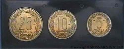 UNION FRANÇAISE - CAMEROUN Lot de 3 essais pour le Cameroun en bronze aluminium 1958 Monnaie de Paris