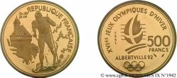 500 francs or Jeux Olympiques d hiver d Albertville, ski de fond/Château des ducs de Savoie (Chambéry) 1991 Paris F.1806/1