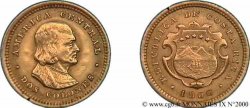 COSTA RICA - RÉPUBLIQUE 2 colones en or 1900