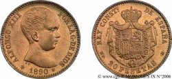 ESPAGNE - ROYAUME D ESPAGNE - ALPHONSE XIII 20 pesetas 1890 Madrid