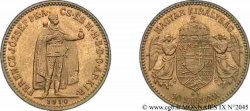 HONGRIE - ROYAUME DE HONGRIE - FRANÇOIS-JOSEPH Ier 10 korona en or 1910 KB, Kremnitz