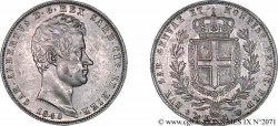 ITALIE - ROYAUME DE SARDAIGNE - CHARLES-ALBERT 5 lires 1848 Gênes