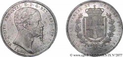 ITALIE - ROYAUME D ITALIE - VICTOR-EMMANUEL II 5 lires 1850 Gênes