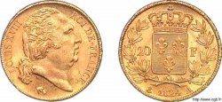 20 francs Louis XVIII, tête nue 1824 Paris F.519/31
