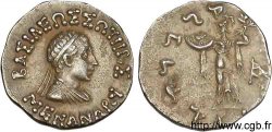 BACTRIA - REGNO DE BACTRIA - MENANDRO I SOTER Drachme bilingue