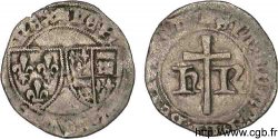 HENRY VI DE LANCASTRE - ROI DE FRANCE (1422-1453) - ROI D ANGLETERRE (1422-1461) et (1470-1471) Petit blanc aux écus 4/06/1423 Le Mans