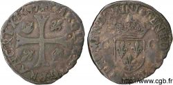 CHARLES X, CARDINAL DE BOURBON Douzain aux deux C, 3e type 1597 Nantes