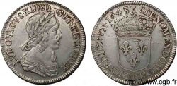 LOUIS XIII Quart d écu d argent, 3e type, 2e poinçon de Warin 1643 Lyon
