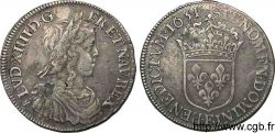 LOUIS XIV THE SUN KING Demi-écu à la mèche longue 1651 Angers