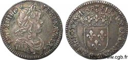LOUIS XIV LE GRAND OU LE ROI SOLEIL Douzième d écu à la mèche longue 1648 Aix-en-Provence