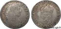 LOUIS XIV THE SUN KING Demi-écu à la cravate dit du Parlement , 1er type, buste de Montpellier 1679 Montpellier