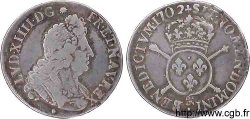 LOUIS XIV THE SUN KING Quart d écu aux insignes 1702 Aix-en-Provence