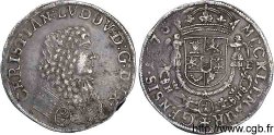 ALLEMAGNE - MECKLEMBOURG (DUCHÉ DE) - CHRISTIAN LOUIS Deux tiers de thaler 1676 Domitz