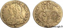 LOUIS XV DIT LE BIEN AIMÉ Demi-louis d or aux écus ovales, buste habillé 1730 Toulouse
