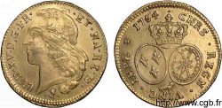 LOUIS XV THE WELL-BELOVED Double louis dit au bandeau du Béarn 1754 Pau