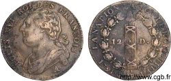 LOUIS XVI (MONARQUE CONSTITUTIONNEL) 12 deniers dit au faisceau , type FRANCOIS 1791 Paris, Monnaie du Louvre