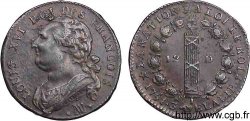 LOUIS XVI (MONARQUE CONSTITUTIONNEL) 12 deniers dit au faisceau , type FRANCOIS 1791 Marseille