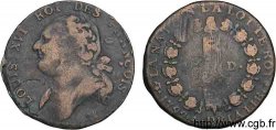 LOUIS XVI 12 deniers dit au faisceau , type FRANÇOIS 1792 Toulouse