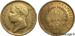 40 francs Napoléon Ier tête laurée, République française 1807 Paris F.540/1