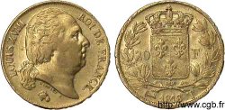 20 francs or Louis XVIII, tête nue 1818 Nantes F.519/13