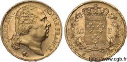 20 francs or Louis XVIII, tête nue 1824 Paris F.519/31