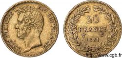 20 francs or Louis-Philippe, Tiolier, tranche inscrite en creux 1831 Lille F.524/4