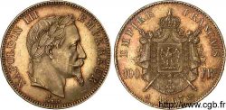 100 francs or Napoléon III tête laurée 1867 Paris F.551/8
