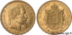 50 francs or Napoléon III tête laurée 1863 Strasbourg F.548/3