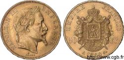 50 francs or Napoléon III tête laurée 1864 Paris F.548/4