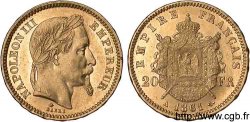 20 francs or Napoléon III tête laurée 1861 Paris F.532/1