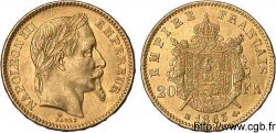 20 francs or Napoléon III tête laurée 1863 Strasbourg F.532/7