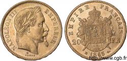 20 francs or Napoléon III tête laurée 1865 Strasbourg F.532/12