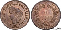 5 centimes Cérès 1874 Bordeaux F.118/10