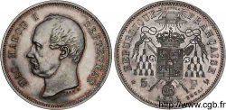 Module de 5 francs Mac-Mahon, pièce satirique en argent - Essai 1874 Bruxelles VG.3857 variété