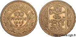 TUNISIE - PROTECTORAT FRANÇAIS - AHMED BEY 100 francs or 1935 Paris