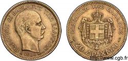 GRÈCE - ROYAUME DE GRÈCE - GEORGES Ier 20 drachmes or 1884 Paris XF