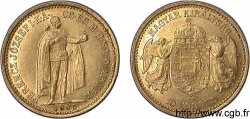 UNGHARIA - REGNO DE UNGHARIA - FRANCESCO GIUSEPPE I 10 korona en or 1905 Kremnitz