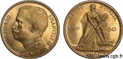 ITALIE - ROYAUME D ITALIE - VICTOR-EMMANUEL III 50 lires or 1912 Rome SUP