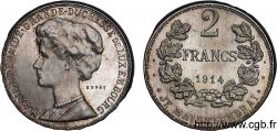 LUXEMBOURG - GRAND-DUCHÉ DE LUXEMBOURG - MARIE-ADÉLAÏDE Essai 2 francs 1914 Bruxelles