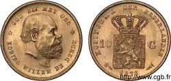 PAYS BAS - ROYAUME DE HOLLANDE - GUILLAUME III 10 guldens or ou 10 florins 2e type 1876 Utrecht