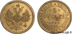 RUSSIE - ALEXANDRE II 5 roubles en or 1868 Saint-Pétersbourg