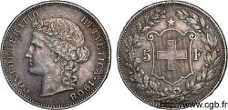 SUISSE - CONFÉDÉRATION HELVÉTIQUE 5 francs 1908 Berne