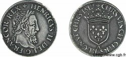 HENRY II Teston à la tête laurée, fabriqué au moulin n.d. Paris, Moulin des Étuves