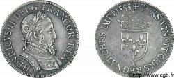HENRY II Teston au buste lauré, 1er type, fabriqué au moulin 1555 Paris, Moulin des Étuves